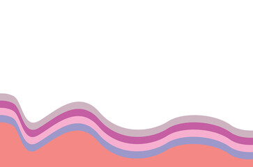 Wavy geometric coral background with colors. Vector design layout for banners, presentations, flyers, textile, wrapping paper, stationery. 