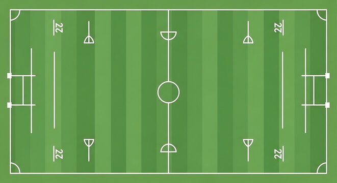Soccer Field Training Setup with Cones and Markers.