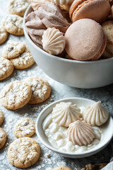 Assortment of sweet baked goods and cookies