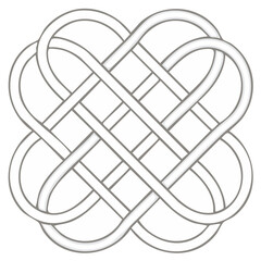 Obraz premium Intricate Celtic Knot Illustration A Geometric Interlocking Pattern Design for Decoration and Cultural Art Concepts