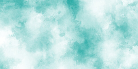 Obraz premium green watercolor background for spring, grunge texture and color splash design, christmas green backgrounds or paper banner, abstract green watercolor on white background.