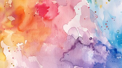 Beautiful watercolor flowers blend soft colors, creating a delicate and vibrant artwork.