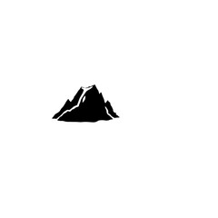 Minimalist Mountain Silhouette Vector Illustration.
