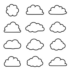 Obraz premium Simple Cloud Vector Pack