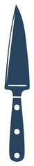 Sharp Utility Knife with Riveted Handle Kitchen Utensil for Food Prep Culinary Art Cookware Simple Icon