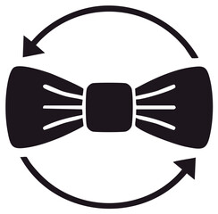 Elegant Bow Tie and Arrows Graphic Icon Fashion Upgrade Style Refresh