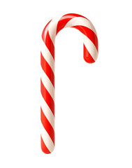 Red and White Candy Cane Sweet Holiday Treat 3D Illustration