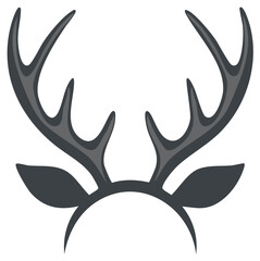 Fototapeta premium Antler Headband Illustration for Festive Holiday Celebration Decoration