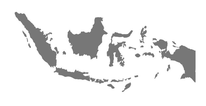 Indonesia map high quality vector illustration on white background