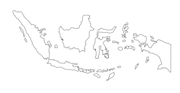 simple map of indonesia
