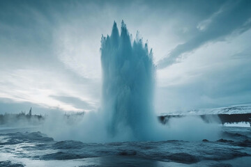 A time-lapse of a geyser eruption cycle, showing its full power