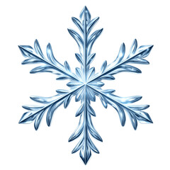 Obraz premium Snowflake Crystal Ornament in Ice Blue Tone