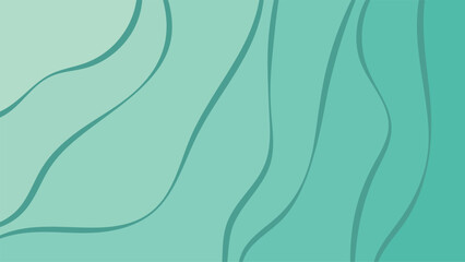 abstract green wave background with line vector design