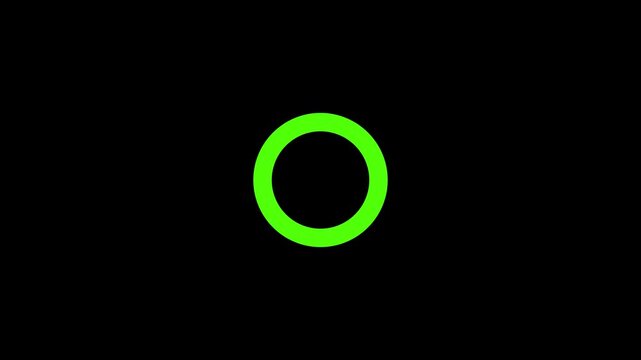 Green Circle Loading Animation &ndash; Zoom In Out Motion Graphic
