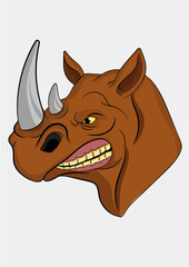 Vector illustration of  Rhino NFT.