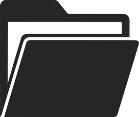Simple folder icon flat vector glyph illustration for file management isolated on white background