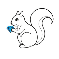 squirrel with diamond
