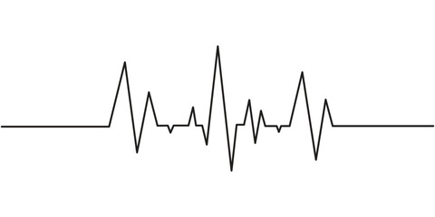 A clear electrocardiogram ecg line representing a healthy heartbeat
