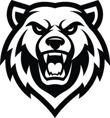 bear mascot logo icon vector art illustration