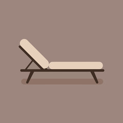 Illustration of a comfortable lounge chair for relaxation.