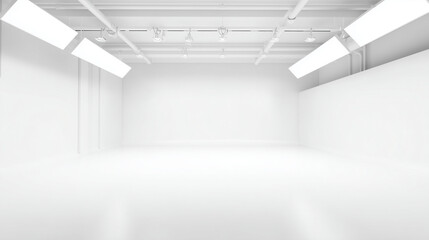 Fototapeta premium 白色で統一されたモダンなスタジオ