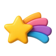 Festive Toy Shooting Star 3D Cartoon Holiday Decoration Cute Winter Icon