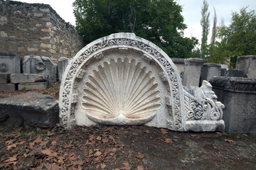 Historical Ruins in Aphrodisias Ancient City. Turkey Aydin