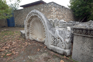 Historical Ruins in Aphrodisias Ancient City. Turkey Aydin