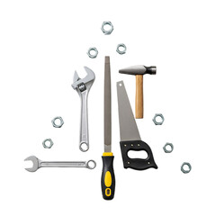 Holiday Tools Tree Arrangement  Creative Repair  Construction Design on transparent background