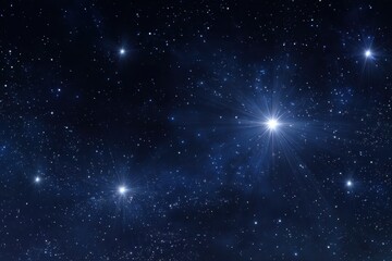 Vivid deep space view with shining stars scattered across the night sky, inviting stargazers to explore constellations and the mysteries of the universe