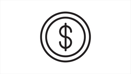 Obraz premium Modern circular logo design featuring a prominent dollar sign in vibrant colors and classic typography