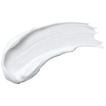 Smooth white cosmetic cream smear texture abstract macro detail of skincare product swatch