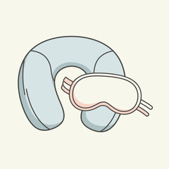 Illustration of a tropical cocktail with straw and umbrella.