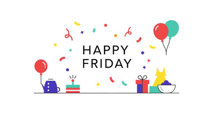 Cheerful pixel art birthday celebration with balloons gifts confetti and cake against a black background creating a festive and nostalgic atmosphere perfect for greetings and invitations