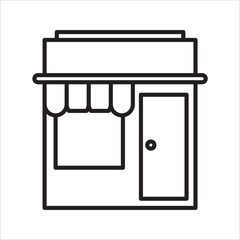 of store icon line design. Store vector illustration on white background