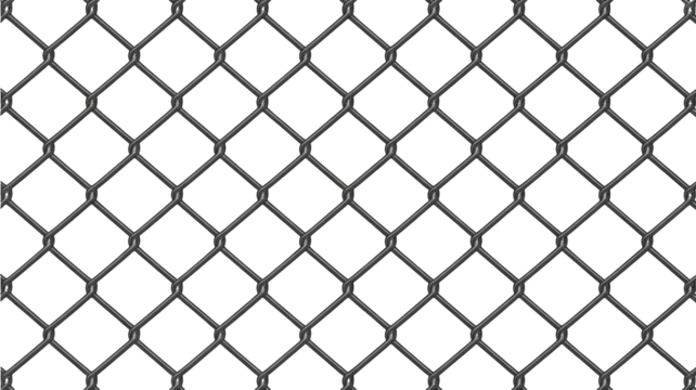 Durable chain link fence pattern for security and boundaries