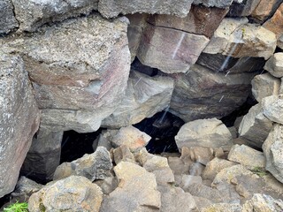 Grj&oacute;tagj&aacute; Geothermal Cave Hot Spring, M&yacute;vatn Area, North Iceland