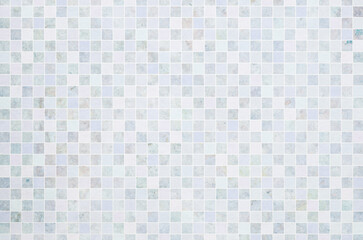 Soft pastel blue and lavender tone gradient geometric grid pattern background. Minimal abstract square pattern with washi paper texture.