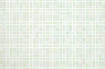 Soft pastel green tone gradient geometric grid pattern background. Minimal abstract square pattern with washi paper texture.