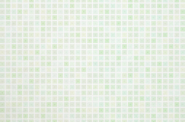Soft pastel green tone gradient geometric grid pattern background. Minimal abstract square pattern with washi paper texture.