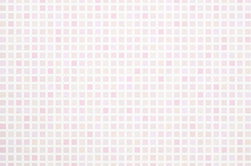 Soft pastel pink and peach tone gradient geometric grid pattern background. Minimal abstract square pattern with washi paper texture.
