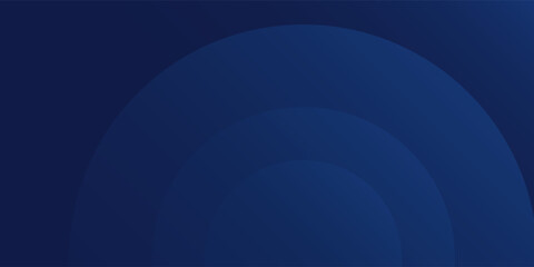 Abstract blue simple glowing geometric lines on dark blue background. template art