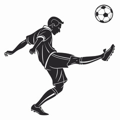 Naklejka premium soccer player silhouette