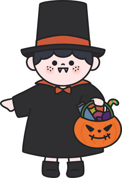 halloween witch with pumpkin