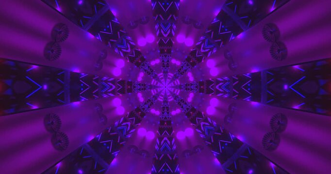 Seamless tunnel video vj loop screensaver creating a vibrant purple and pink visual experience