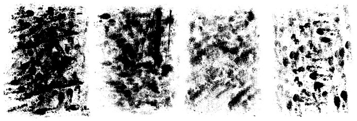 グランジブラシテクスチャセットベクター（インクの擦れとスプラッター）Grunge Brush Texture Set Vector – Ink Smudge and Splatter
