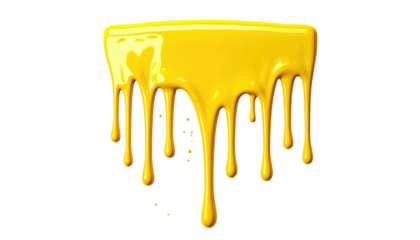 Dripping golden substance, glossy and smooth, against a stark black background, creating a mesmerizing, flowing effect