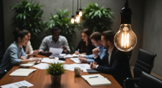 Young creative business people meeting at office.