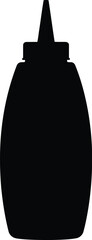 Silhouette of a squeeze bottle with a pointed cap on a white background