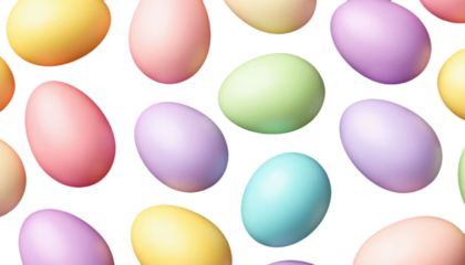 Rainbow Easter Eggs Transparent Background Banner Clipa